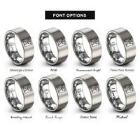 font options for inside engraving on gray the fool rings