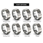 font options for inside engraving on grey the fool rings