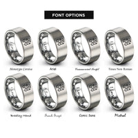 font options for inside engraving on grey the fool rings