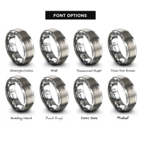 font options for inside engraving on gray the fool rings