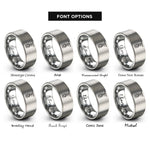 font options for inside engraving on grey the hanged man rings