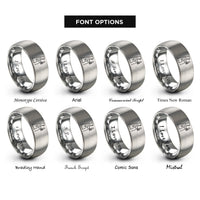 font options for inside engraving on gray the hermit rings