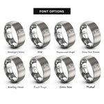 font options for inside engraving on gray the high priestess rings