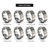 font options for inside engraving on gray the high priestess rings