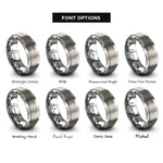 font options for inside engraving on gray the high priestess rings