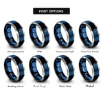 font options for inside engraving on blue & grey the hundred rings