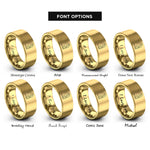 font options for inside engraving on gold the lovers rings