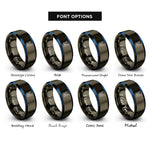 font options for inside engraving on gunmetal & blue the narrows zion rings