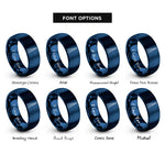 font options for inside engraving on blue the shard rings