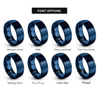font options for inside engraving on blue the shard rings
