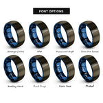 font options for inside engraving on gunmetal & blue the shard rings