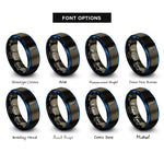 font options for inside engraving on gunmetal & blue the shard rings