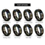 font options for inside engraving on gunmetal & blue the shard rings