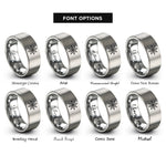 font options for inside engraving on gray the star rings