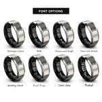 font options for inside engraving on black & gray the tower rings