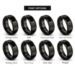 font options for inside engraving on black the tower rings