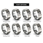 font options for inside engraving on grey the world rings