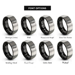 font options for inside engraving on black & grey thermometer scale rings