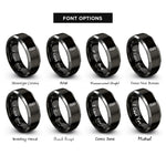 font options for inside engraving on black & gray thermometer scale rings