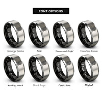 font options for inside engraving on black & grey thermometer scale rings