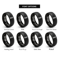 font options for inside engraving on black thermometer scale rings