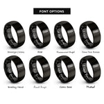 font options for inside engraving on black thermometer scale rings