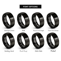 font options for inside engraving on black thermometer scale rings