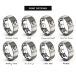 font options for inside engraving on grey thistle bloom rings