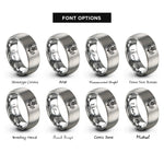 font options for inside engraving on gray thistle rings