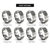 font options for inside engraving on gray thistle scotland rings