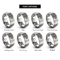 font options for inside engraving on gray thorns cross rings