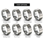 font options for inside engraving on gray three rings
