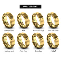 font options for inside engraving on gold throttle rings