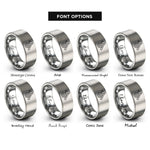 font options for inside engraving on grey throwing axe target rings