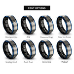 font options for inside engraving on black & blue & silver thurisaz rings