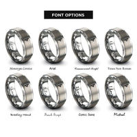 font options for inside engraving on gray thurisaz rings