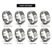 font options for inside engraving on silver tig welding torch rings