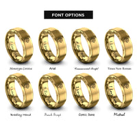 font options for inside engraving on gold tiger rings
