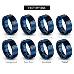 font options for inside engraving on blue timer ic rings