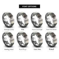 font options for inside engraving on silver tipper truck rings
