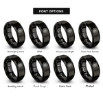 font options for inside engraving on black tire sidewall beadlock rings