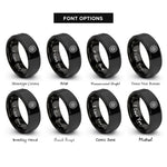 font options for inside engraving on black tire sidewall beadlock rings