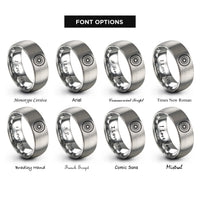 font options for inside engraving on silver tire sidewall beadlock rings