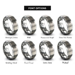 font options for inside engraving on gray tire sidewall beadlock rings