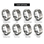 font options for inside engraving on grey tire wrench rings