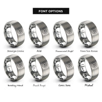 font options for inside engraving on grey tire wrench rings