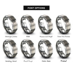 font options for inside engraving on gray tire wrench rings