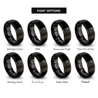 font options for inside engraving on black tiwaz rune rings
