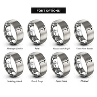 font options for inside engraving on gray tiwaz rune rings