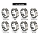 font options for inside engraving on grey toast slice rings
